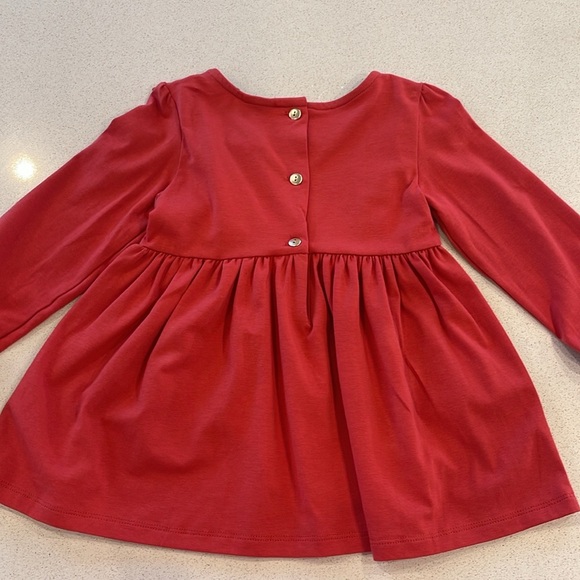 Vintage Style Red Ruffle Dress with Button Back Detail Size 4T - Picture 9 of 11